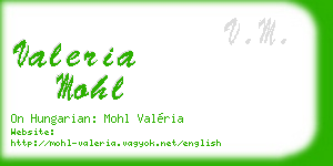 valeria mohl business card