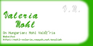 valeria mohl business card